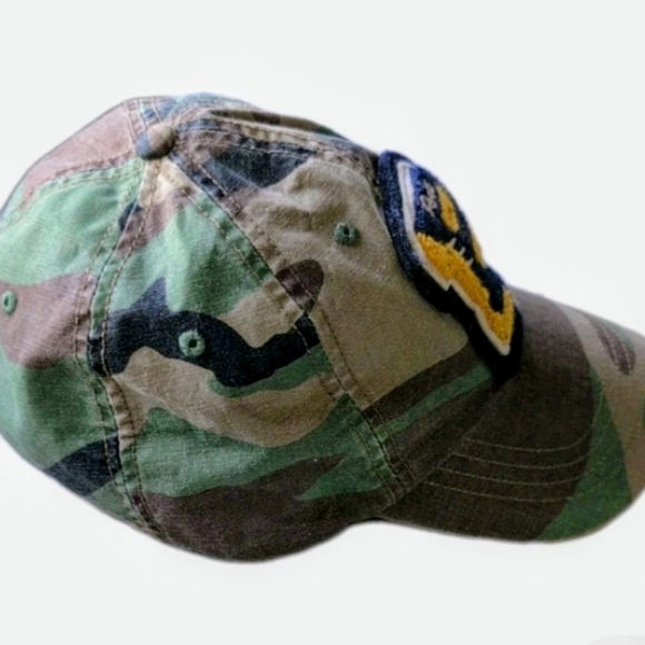 Polo Ralph Lauren Baseball Cap Varsity P Chenille Patch Mens OS Snapback - Picture 3 of 6